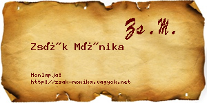 Zsák Mónika névjegykártya