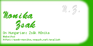 monika zsak business card